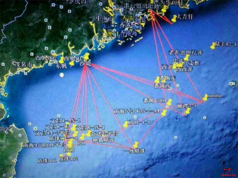 南海油气区的大概位置